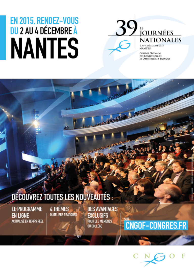 GSF participe aux Journées du CNGOF à Nantes du 2 au 4 décembre 2015